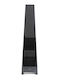 Heat Line Feuerstelle Draußen Metallisch Schwarz 36x36x150cm