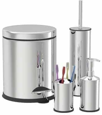 Foxmag24 Badezimmerzubehör-Set Inox Grau