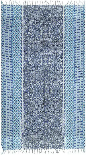 Ble Resort Collection Beach Towel Cotton Blue 180x100cm