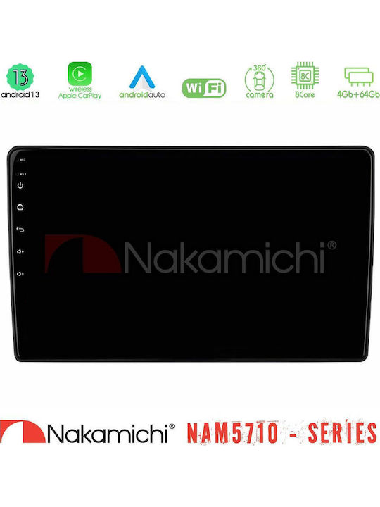 Nakamichi Ηχοσύστημα Αυτοκινήτου 2DIN (Bluetooth/USB/WiFi/GPS/Apple-Carplay/Android-Auto) με Οθόνη Αφής 9"