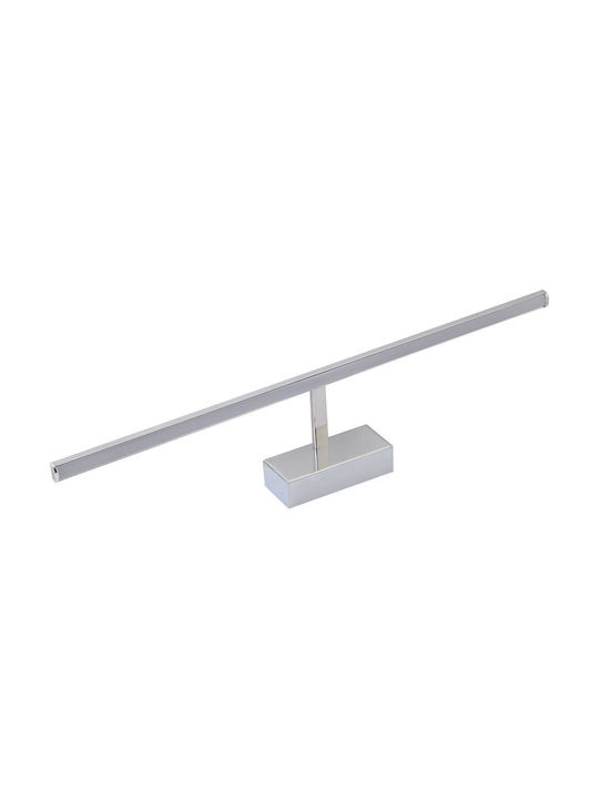 Horoz Electric Φωτιστικό Τοίχου με Ενσωματωμένο LED και Φυσικό Λευκό Φως Ασημί