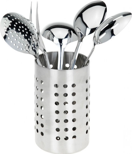 Excellent Houseware Σετ Ανοξείδωτων Εργαλείων Μαγειρικής με Βάση 5τμχ Γκρι
