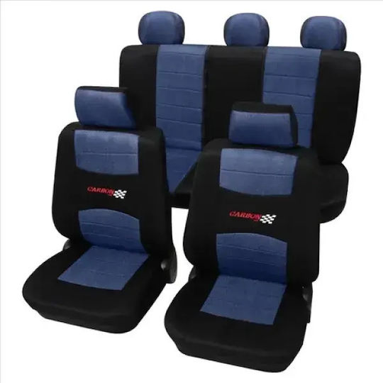 Petex Universal Carbon Blue Car Seat Covers