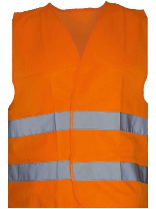 Men's Work Vest with Reflective Tapes Orange