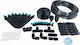 Set Irigare Grădină 44 Bucăți Furtun Pvc Aspersoare 2 X 10 Metri Furtun 10 Aspersoare Negre