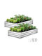 Vevor Set of 2 Metallic Silver Flower Pots