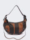 Ea Logo Baguette Fabric Women's Shoulder Bag Brown