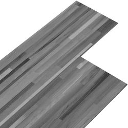 vidaxl Selbstklebende Laminatbodenplatte 32 Stück Graues Streifen 4,46 m² Pvc