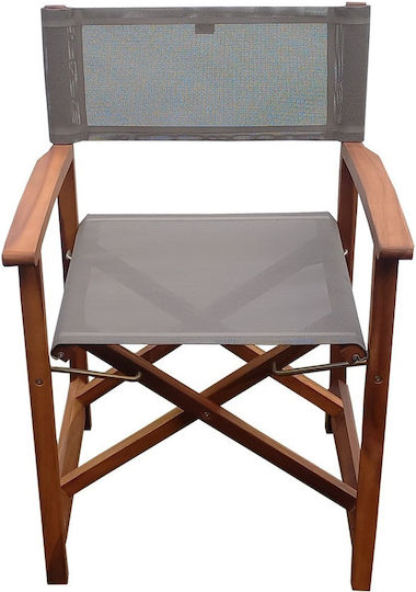 Director Chair Wooden Teak Oil Finish 58x52x86cm