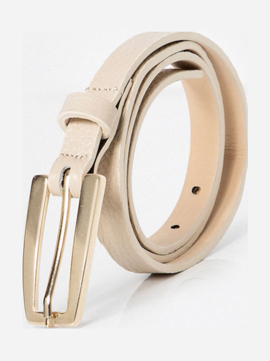 Toi&Moi Leather Women's Belt Beige