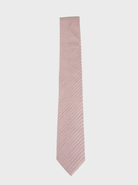 Calvin Klein Men's Silk Tie with Printed Pattern in Pink Color