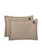 Greenwich Polo Club Essential Set Pillowcases Oxford Quilted Taupe 50x70cm