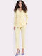 Donna Martha Women's Crepe Waisted Blazer Yellow