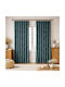 My Home Luxury Curtain with Pencil Pleat Petrol Blue 280x270cm