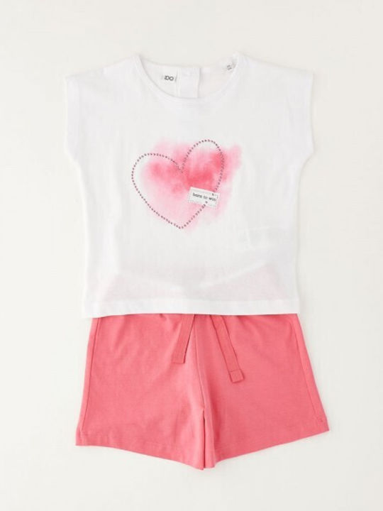 Kinderbekleidungssets mit Shorts Sommer 2Stücke Optical Weiß