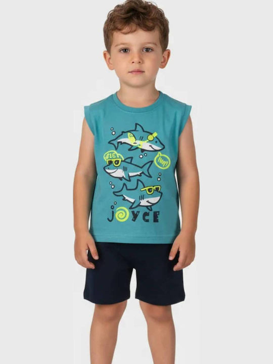 Joyce Kids Set with Shorts Summer 2 Pieces Mint