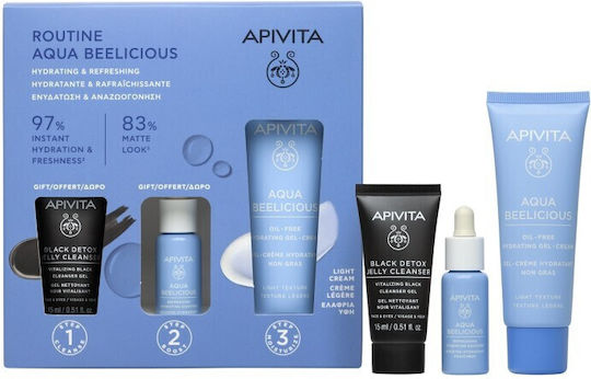 Apivita Routine Aqua Beelicious Set Îngrijire Pentru Hidratare 3 Bucăți