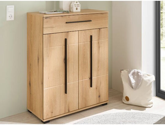 Sideboard Mondala 102 Wooden with Drawers Black Matte 39x39x80cm