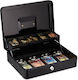 Cash Box Coins Banknotes Relaxdays 8.5 X 30.5 X 24.5 Cm Black