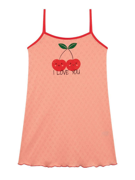 Minerva Kids Nightdress Summer Peach Cherries