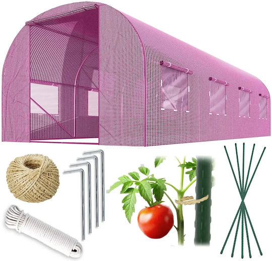 Seră De Grădină 2,5 X 4 M 10 M2 Roz Plonos