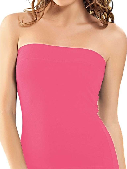 Maranda Strapless Ροζ Γυναικείο Φανελάκι