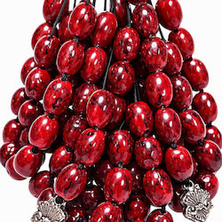 Oval Beads Worry Beads Red