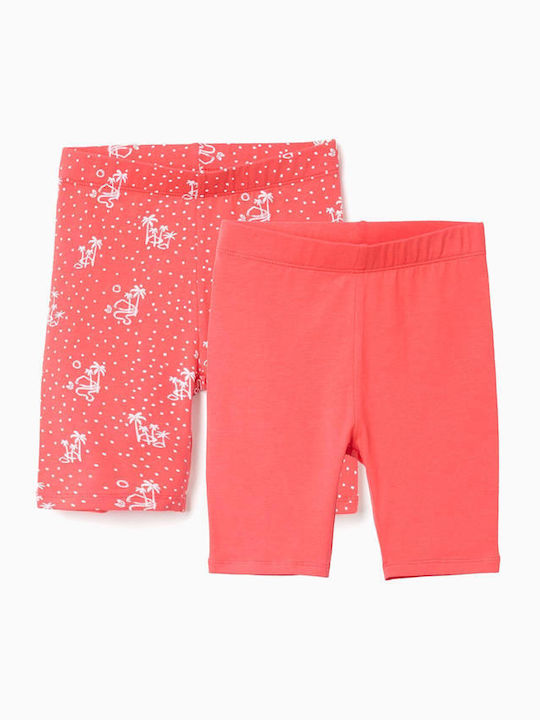 Set Kids Short Cycling Leggings Red