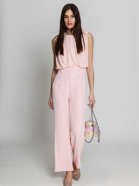 Damenteilose Ärmellose Jumpsuit Rosa