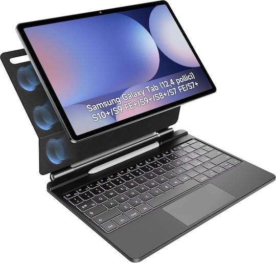 Tablet Hülle Samsung Galaxy Tab 12,4 Zoll Hou Mf-sx12 Touchpad Qwerty