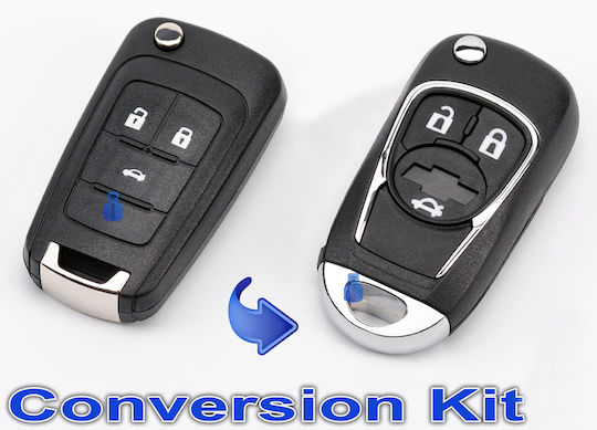 Car Key Shell with Key Blade with 3 Buttons for Chevrolet