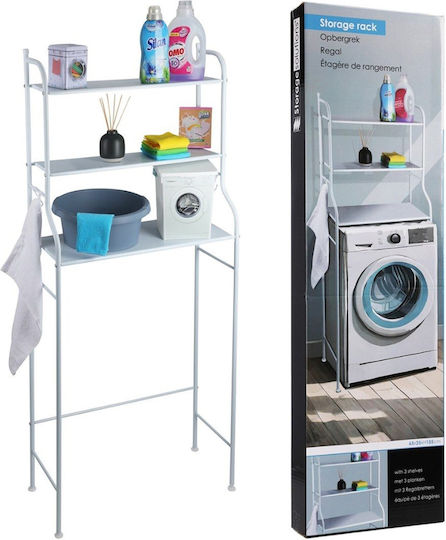Boden Badezimmerregal Metallisch 65x25x155cm Weiß Boden Badezimmerregal Metallisch 65x25x155cm Weiß