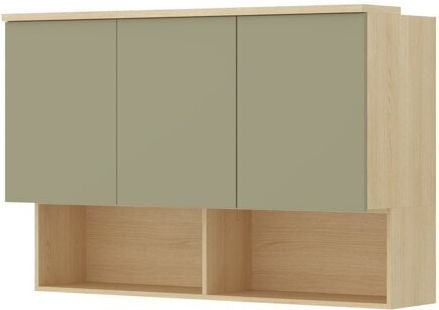 Nolcala 104 Wall Living Room Cabinet made of Particle Board Oak Eucalyptus 126x43x85cm