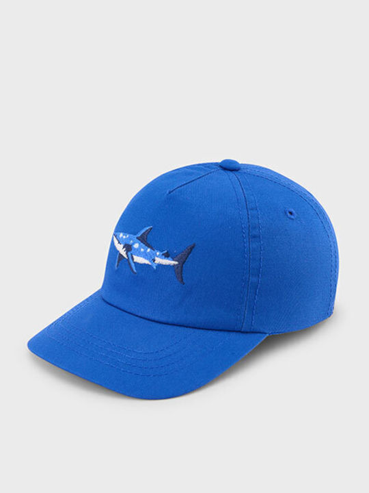 Mayoral Kids' Hat Jockey Fabric Blue
