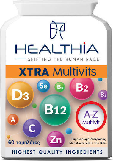 Healthia Xtra Multivits Πολυβιταμίνη για το Νευρικό Σύστημα & την Υγεία των Οστών 60 ταμπλέτες