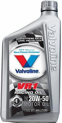 Valvoline VR1 Racing Synthetic Car Oil 20W-50 1lt
