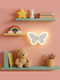 Decorative Butterfly Wall Light White With 3-Color Led 20x12cm