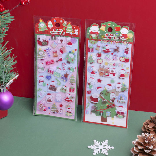 Christmas Series Embossed Stickers