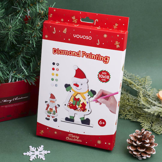 Diy Christmas Series Sparkling Santa Claus Rhinestone Decoration