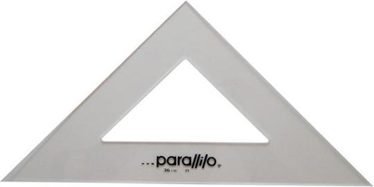 Parallilo Τριγωνο Ορθογωνιο Πλαστικο 45o 36cm Me Πατουρα