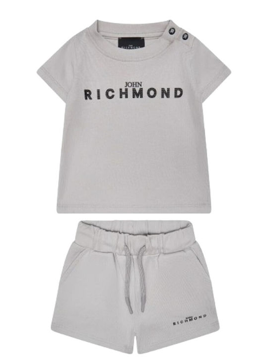 John Richmond Παιδικό Σετ με Σορτς Γκρι 2τμχ John Richmond Παιδικό Σετ με Σορτς Γκρι 2τμχ