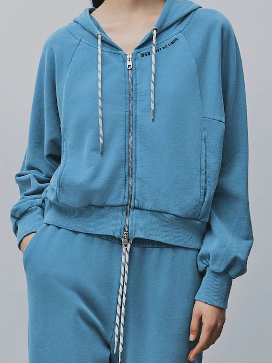 Women's Hooded Turquoise Sweatshirt