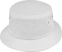 Stamion Fabric Bucket Hat White
