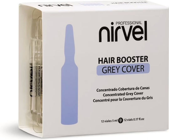 Nirvel Hair Booster Grey Cover Hair Ampoules Color Enhancement 12x5ml