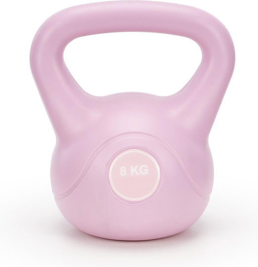 Kettlebell 8 Kg Bitum Durabil Acoperire Abs 23x24 Cm Roz