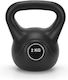 Kettlebell 2 Kg Bitumen Robuste Abs-Beschichtung 19x16 Cm Schwarze