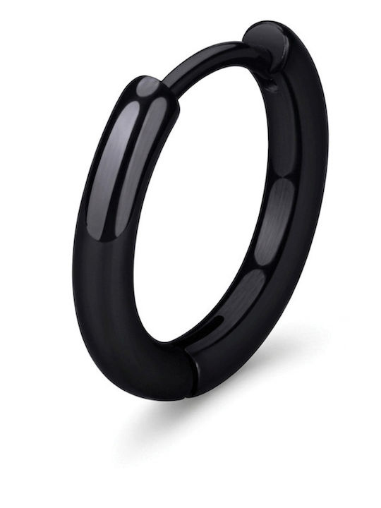 Sharks Bay Clothing Black Steel Hoop Earrings