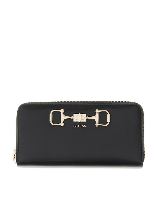 Guess Wallet Μεγάλο Γυναικείο Πορτοφόλι Μαύρο