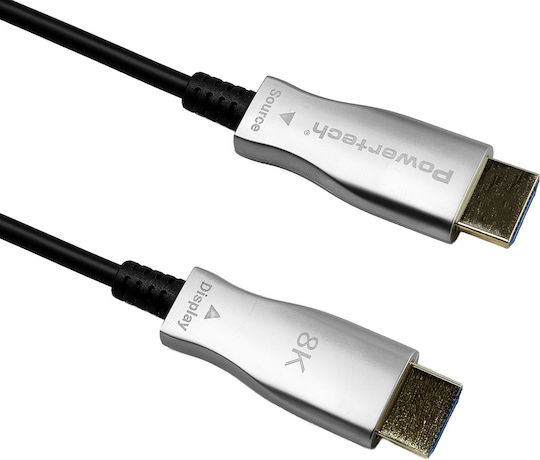 Powertech HDMI 2.1 Ultra High Speed 48Gbps 4K 120Hz HDR VRR Cable HDMI Male - HDMI Male 10m Black