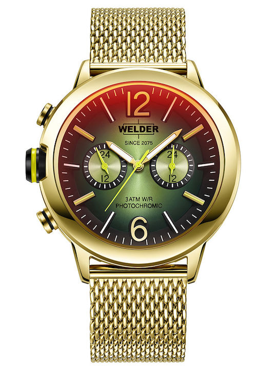 Welder Мъжки Часовник 45mm На Батерия Златист